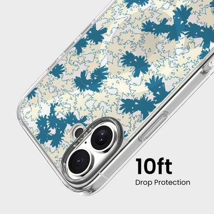 iPhone 16 Clear Case - Blue Dandelion Design