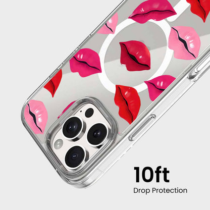 MagSafe iPhone 16 Pro Lips Design Clear Case