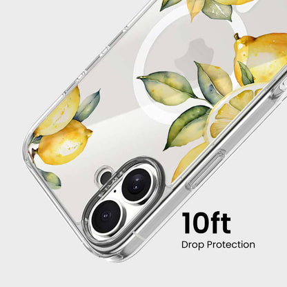 MagSafe iPhone 16 Lemons Clear Case