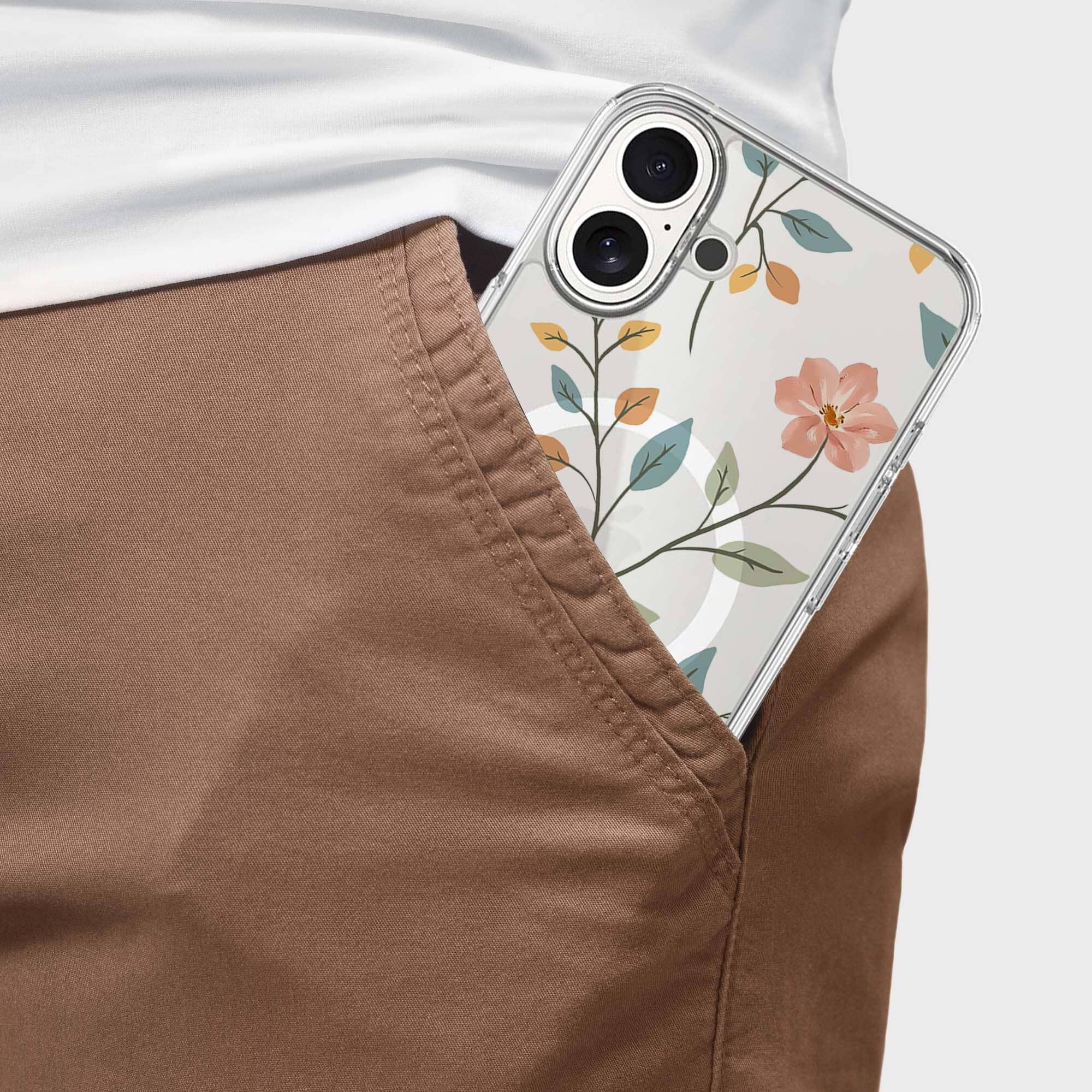 MagSafe iPhone 16 Easter Floral Clear Case