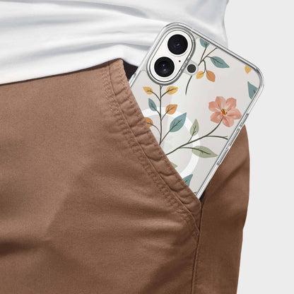 MagSafe iPhone 16 Easter Floral Clear Case