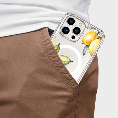 MagSafe iPhone 16 Pro Lemons Clear Case
