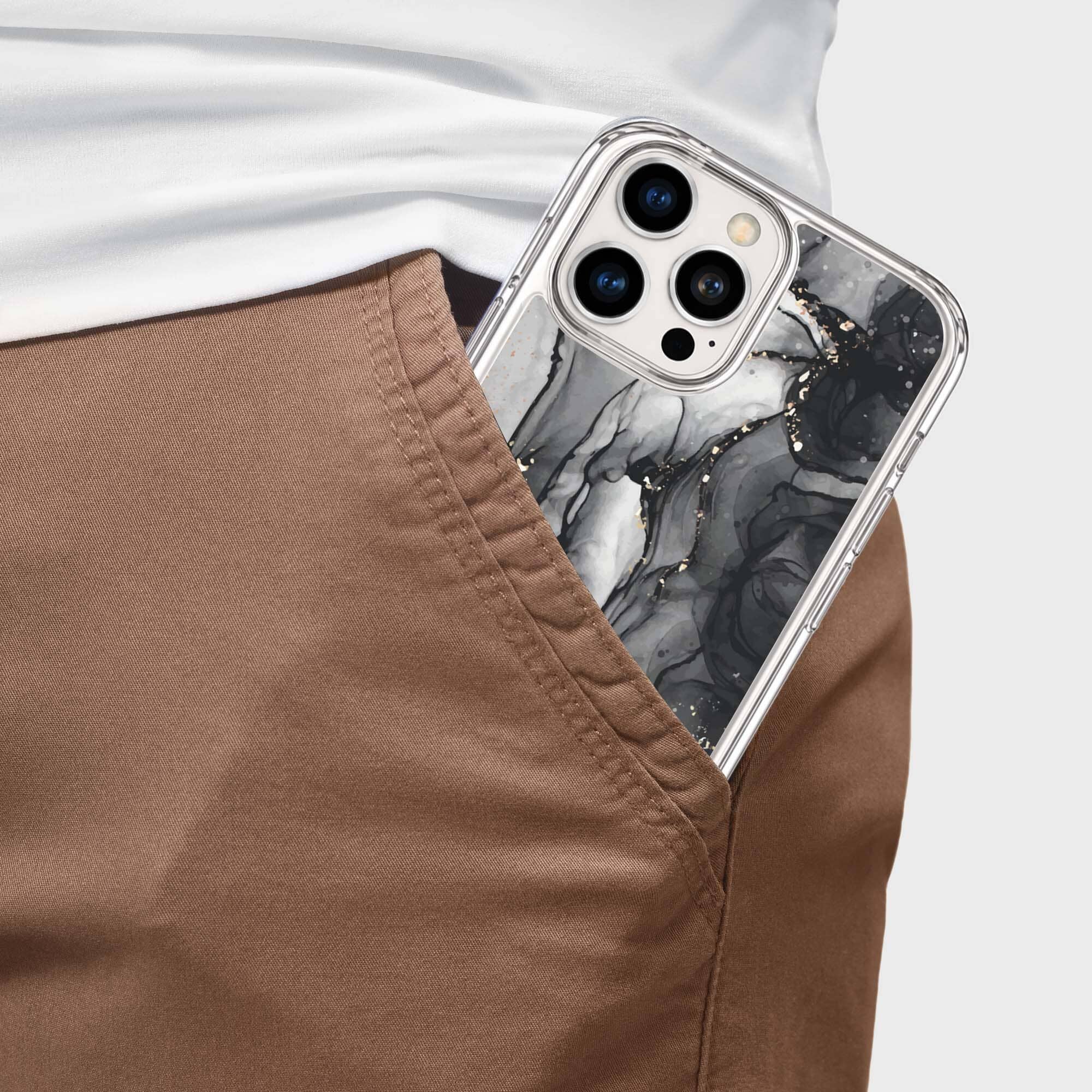 iPhone 16 Pro Case With MagSafe - Black Marble