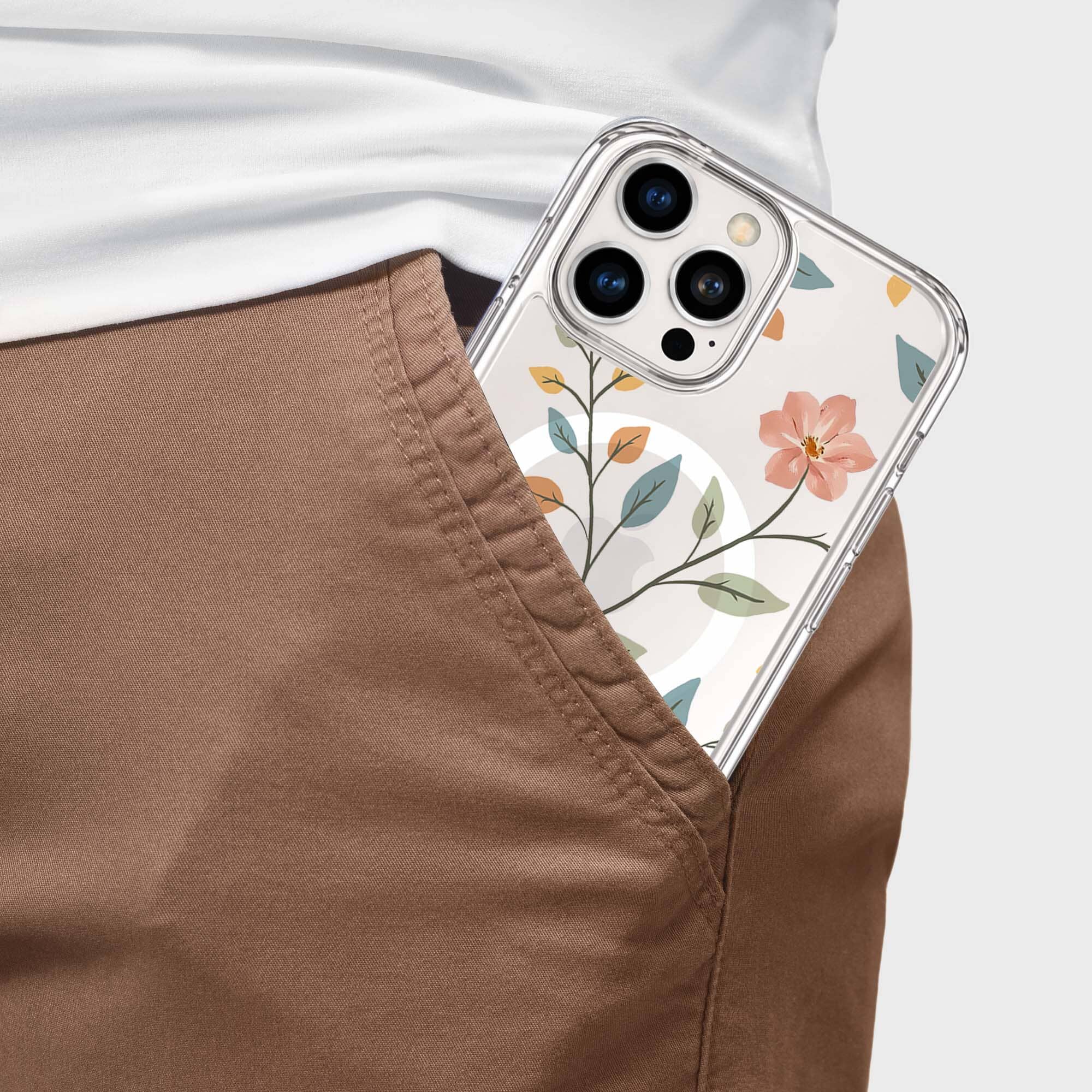 MagSafe iPhone 16 Pro Max Easter Floral Clear Case