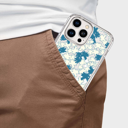 iPhone 16 Pro Clear Case - Blue Dandelion Design