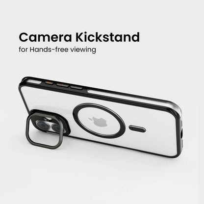 iPhone 16 Anti Yellow Clear Case with Camera Kickstand
