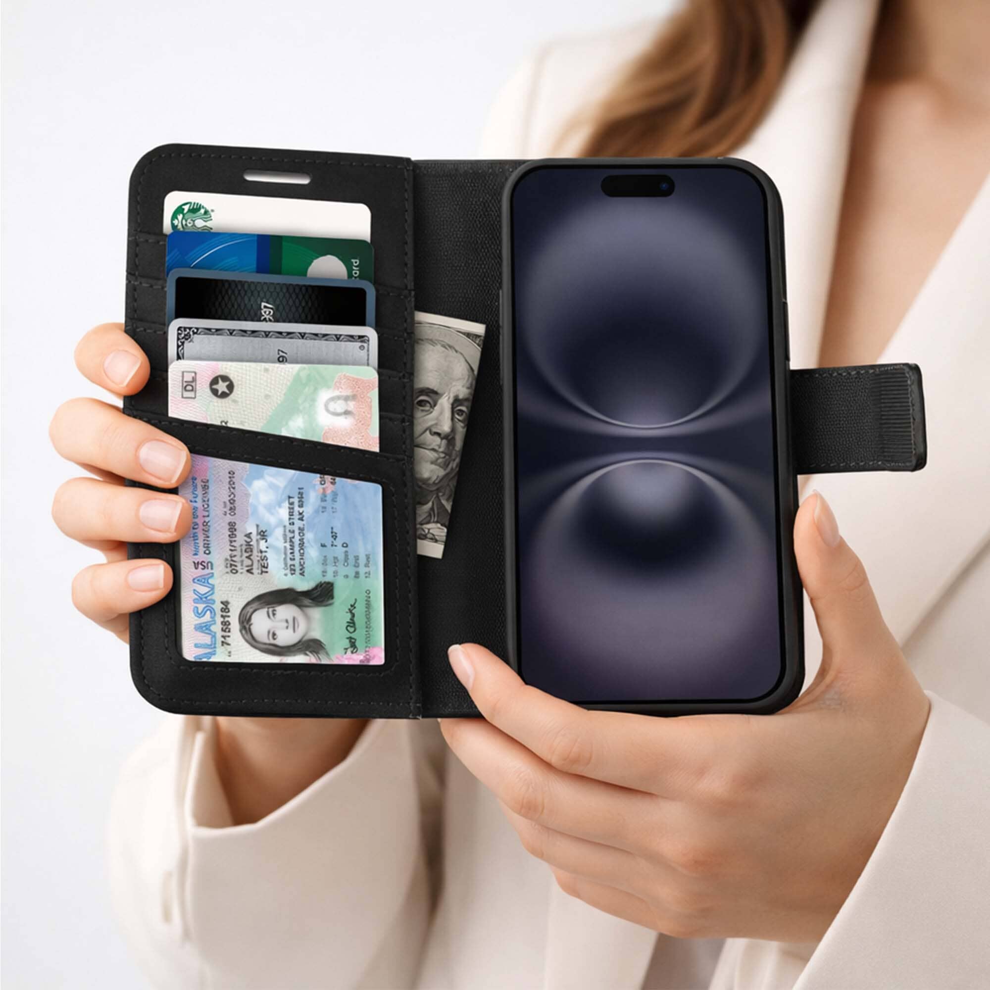 iPhone 16 Pro Max Wallet Case with MagSafe – 5th Ave Vegan Leather