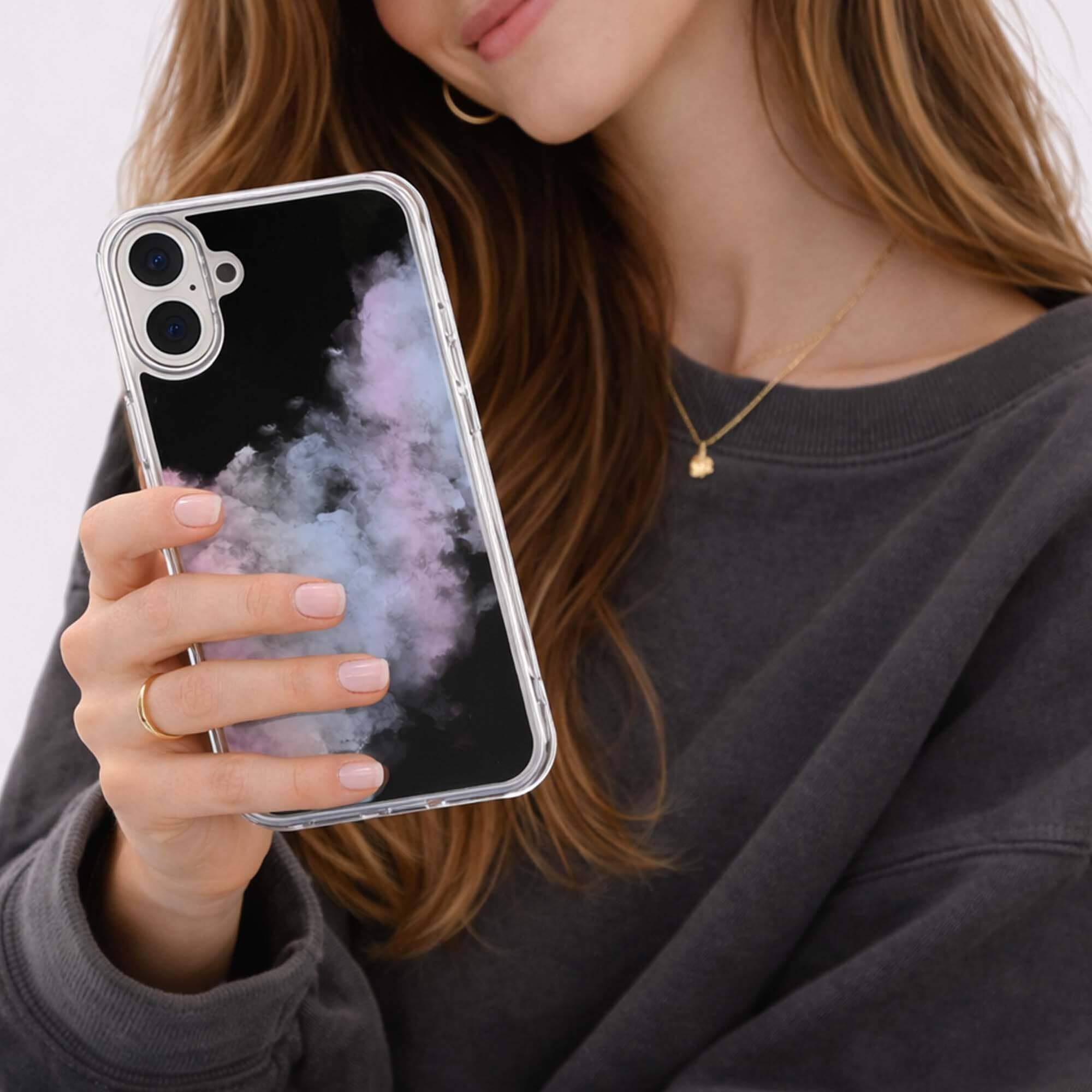 iPhone 16 Case With MagSafe - Rainbow Cloud
