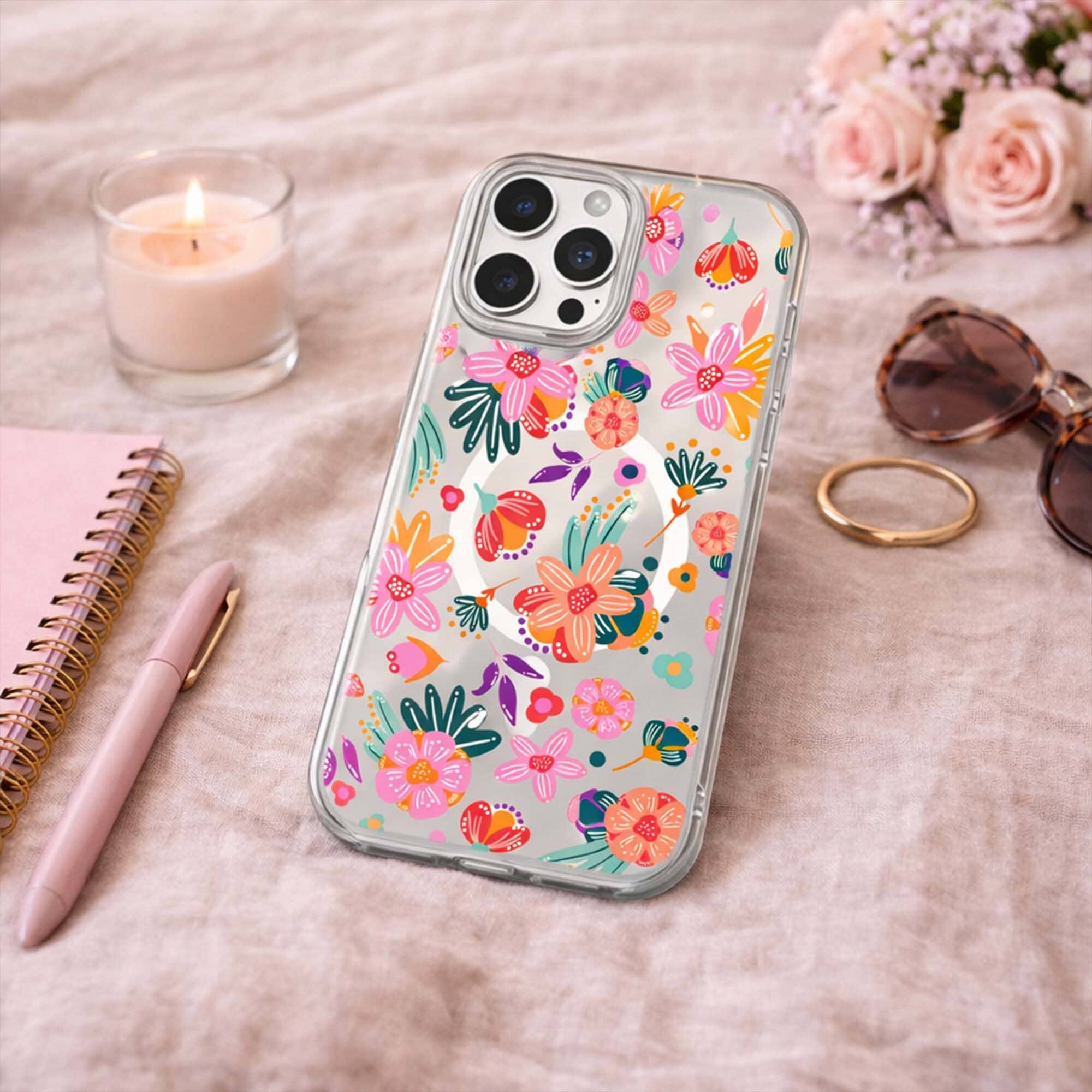 iPhone 16 Pro Case With MagSafe - Spring Flower