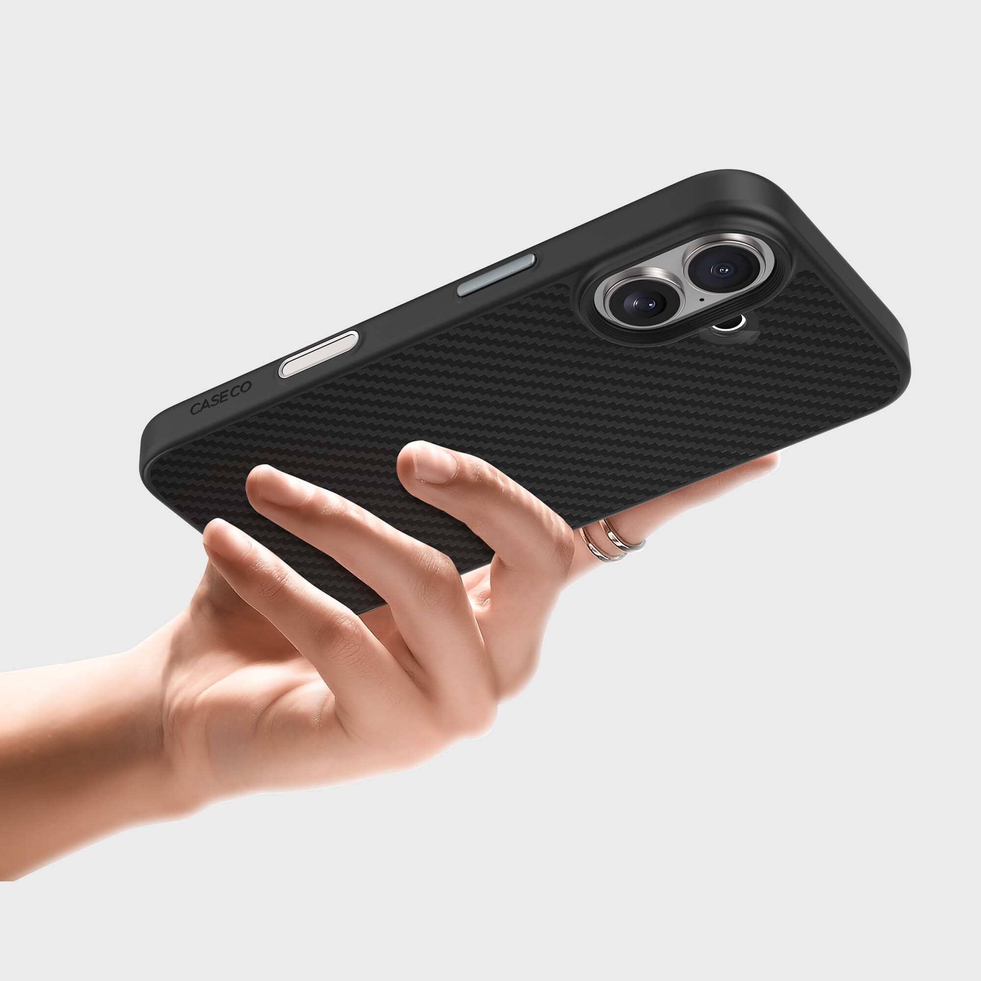 iPhone 16 Aramid Fiber Weave Pattern Case