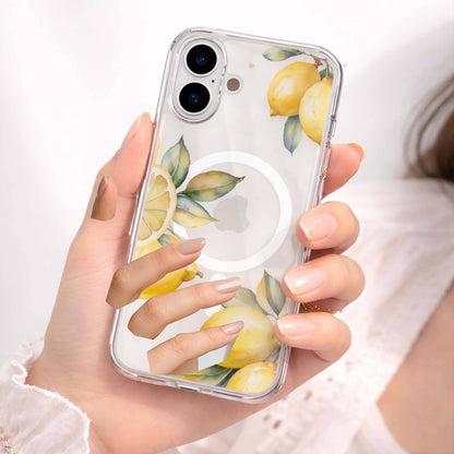 MagSafe iPhone 16 Lemons Clear Case