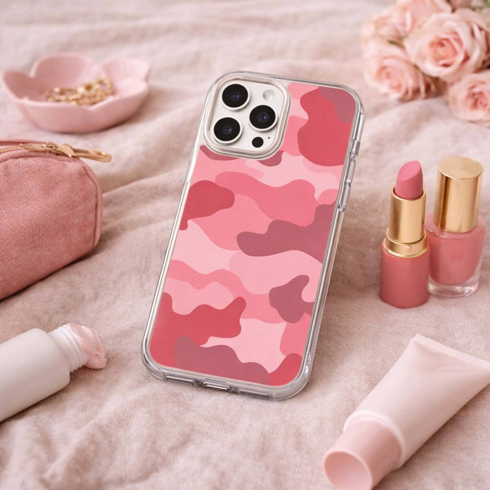 MagSafe iPhone 16 Pro Max Pink Camo Case