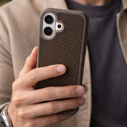 iPhone 16 Aramid Fiber Weave Pattern Case