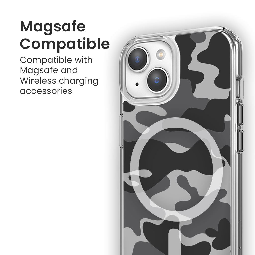 iPhone 15 Case With MagSafe - Black Camo