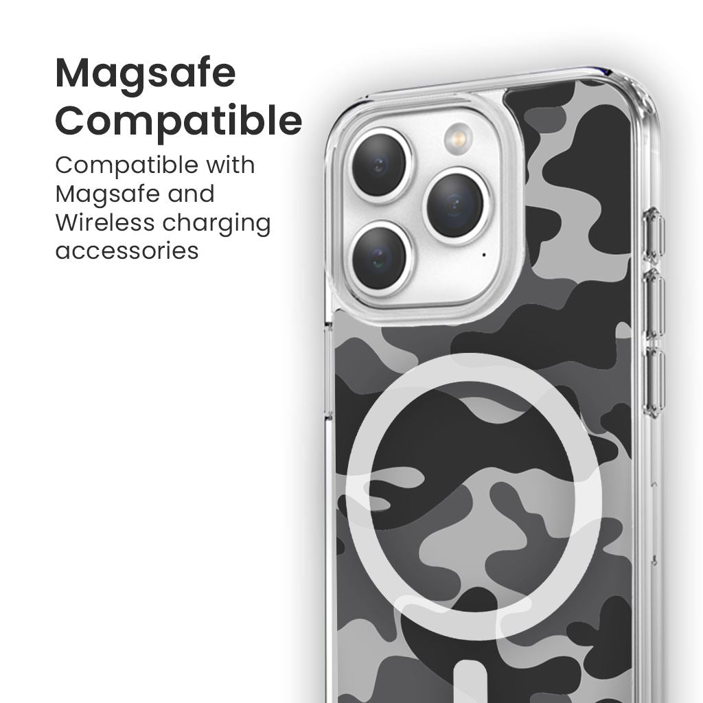 iPhone 15 Pro Case With MagSafe - Black Camo