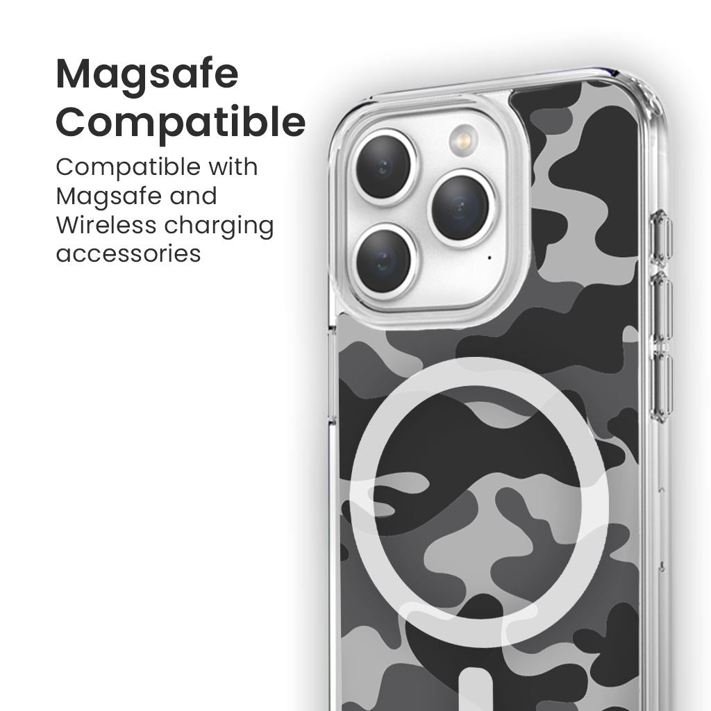 iPhone 15 Pro Max Case With MagSafe - Black Camo