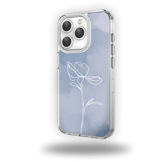 iPhone 15 Pro Max Case With MagSafe - Blue Flower