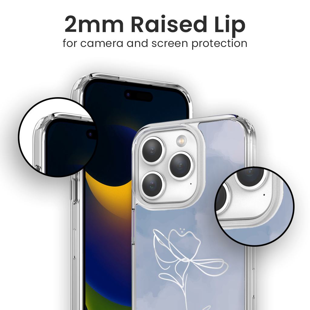 iPhone 15 Pro Max Case With MagSafe - Blue Flower