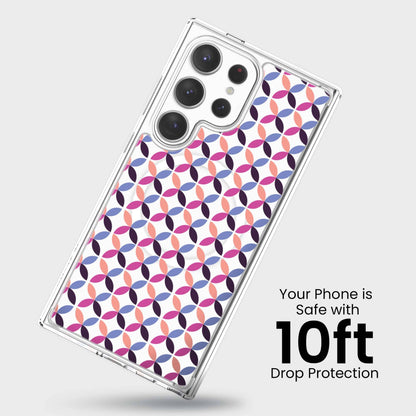 Samsung Galaxy S24 Ultra Clear Case - Pink Celestial Petal Design