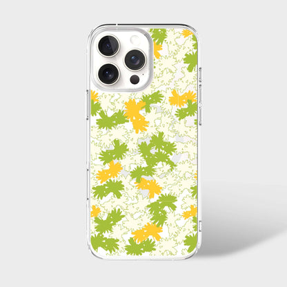 iPhone 16 Pro Max Clear Case - Yellow Dandelion Design