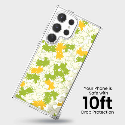 Samsung Galaxy S24 Ultra Clear Case - Yellow Dandelion Design