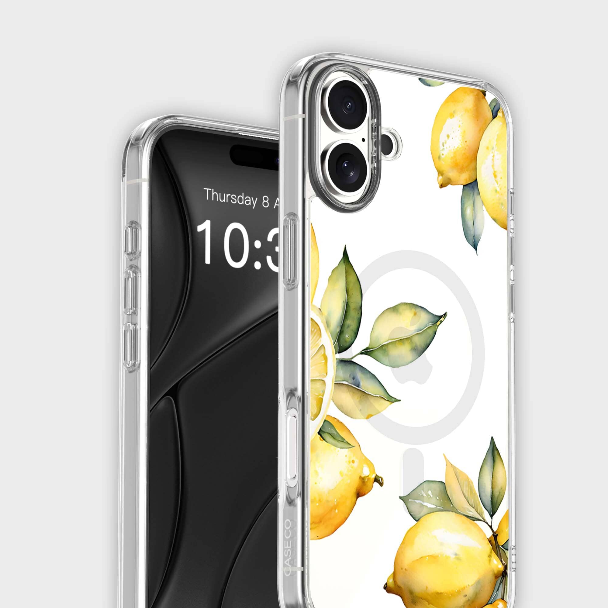 MagSafe iPhone 16 Lemons Clear Case