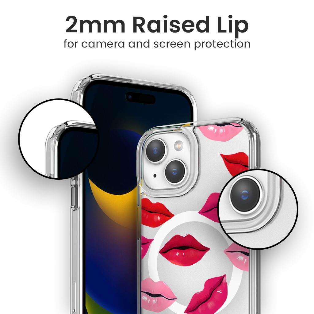 MagSafe iPhone 14 Lips Design Clear Case