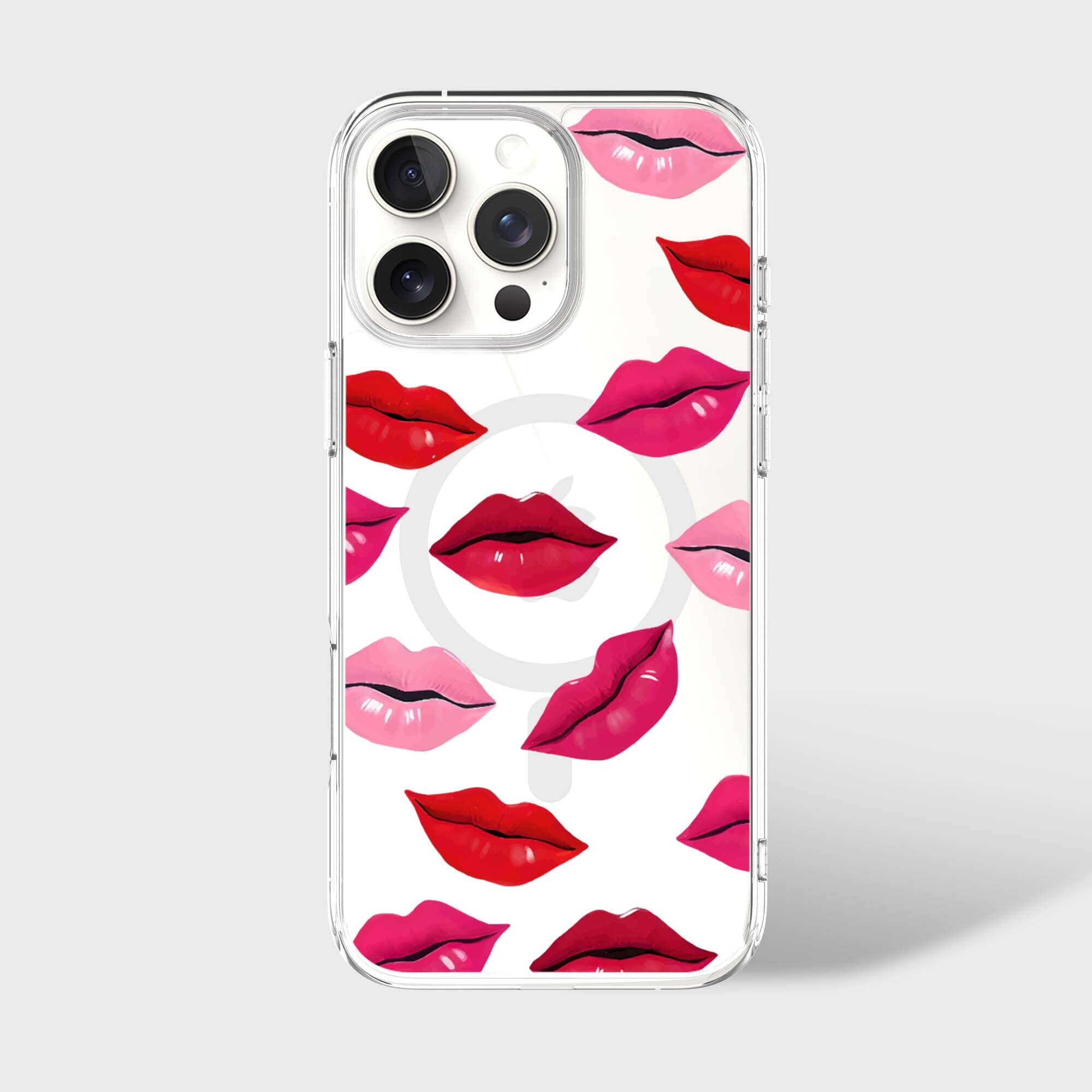 MagSafe iPhone 16 Pro Max Lips Design Clear Case
