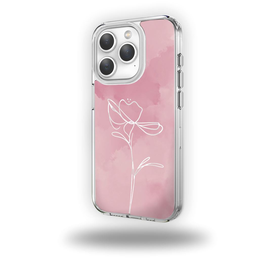 iPhone 15 Pro Case With MagSafe - Pink Flower