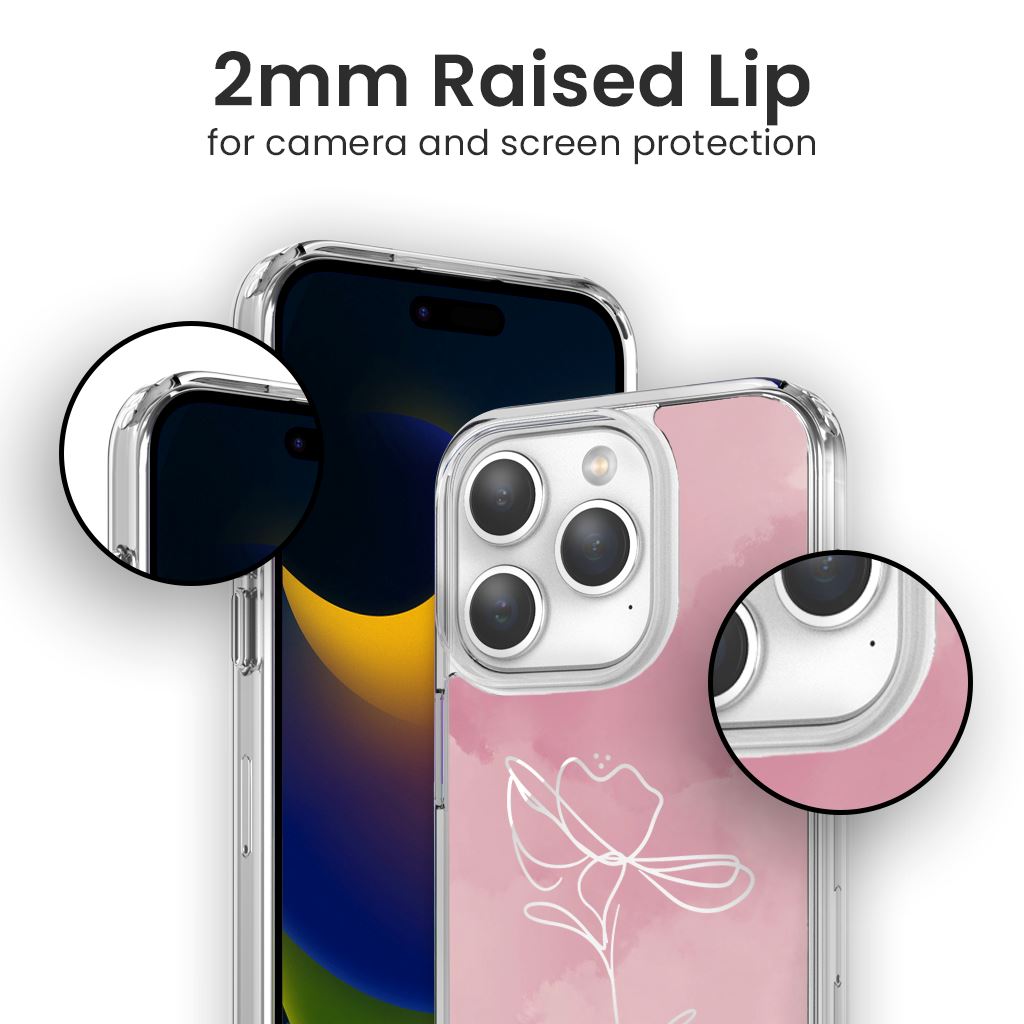 iPhone 15 Pro Max Case With MagSafe - Pink Flower
