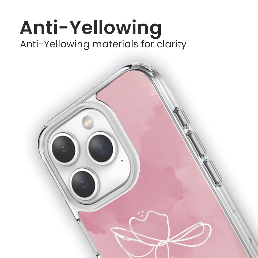 iPhone 15 Pro Max Case With MagSafe - Pink Flower