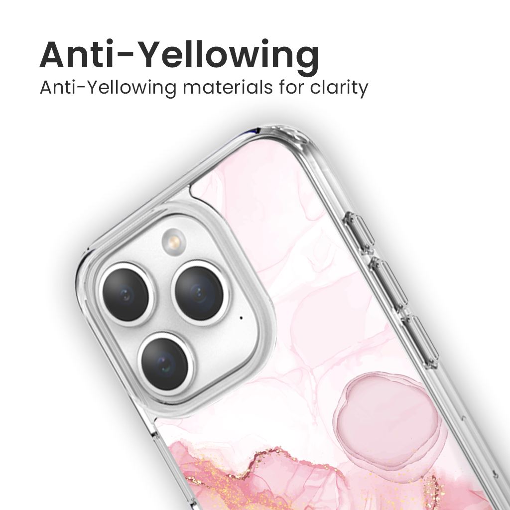 iPhone 15 Pro Case With MagSafe - Pink Marble