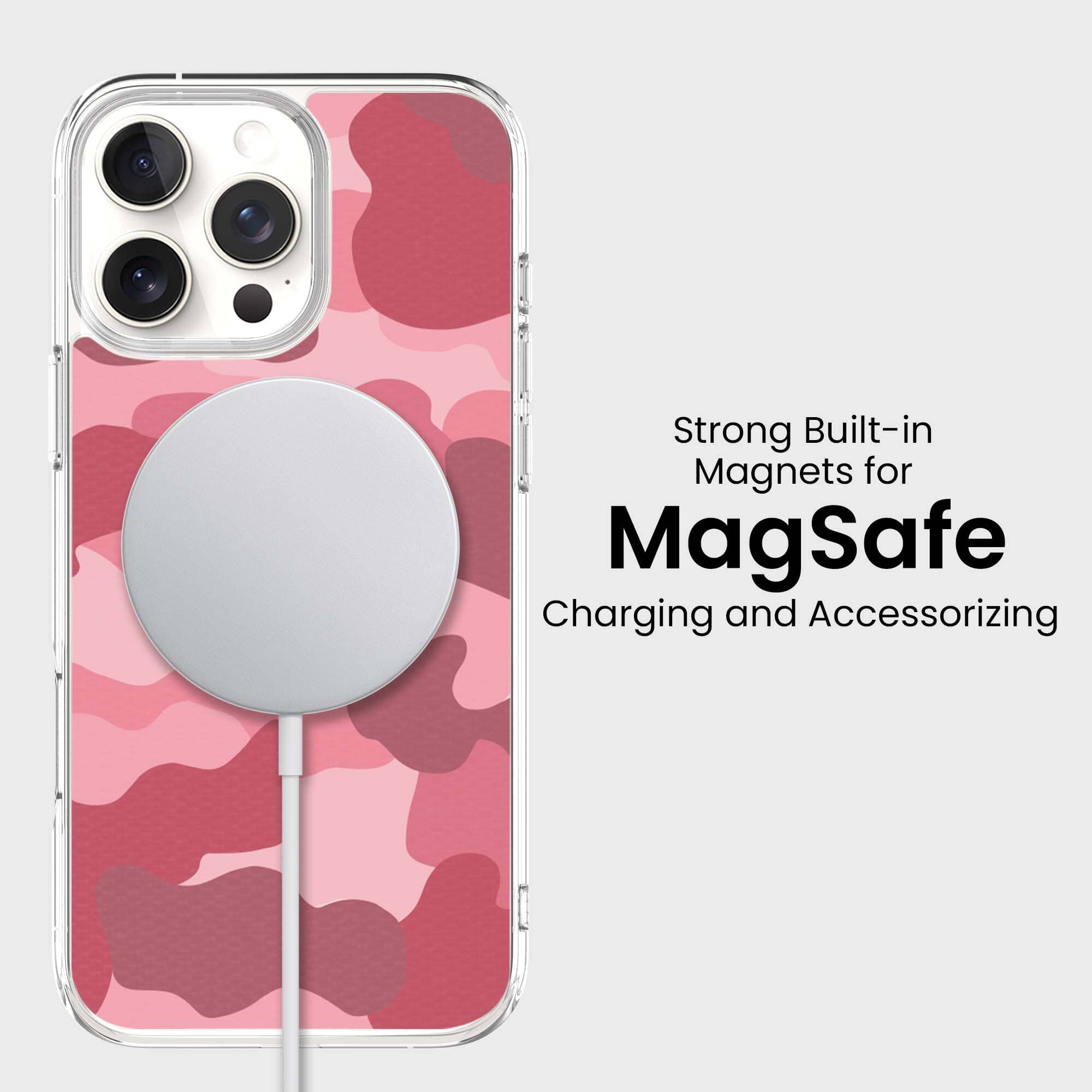 MagSafe iPhone 16 Pro Max Pink Camo Case – Caseco Inc
