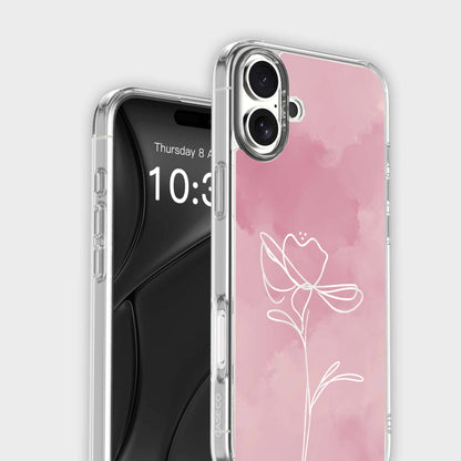 iPhone 16 Case With MagSafe - Pink Flower