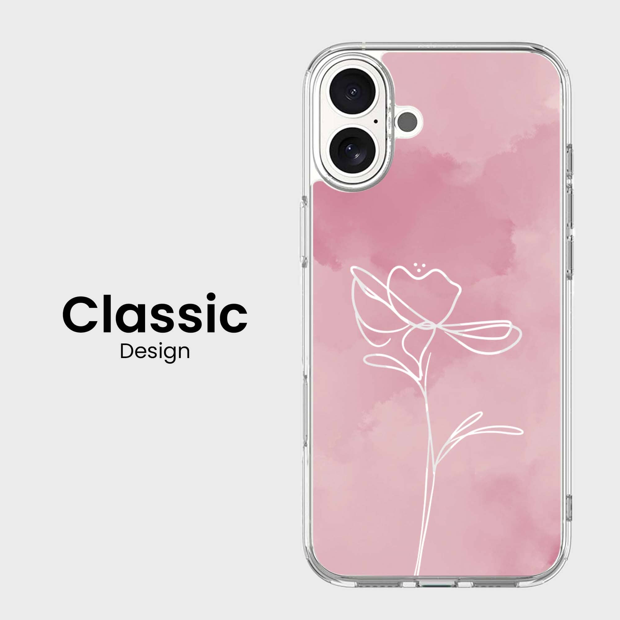 iPhone 16 Case With MagSafe - Pink Flower
