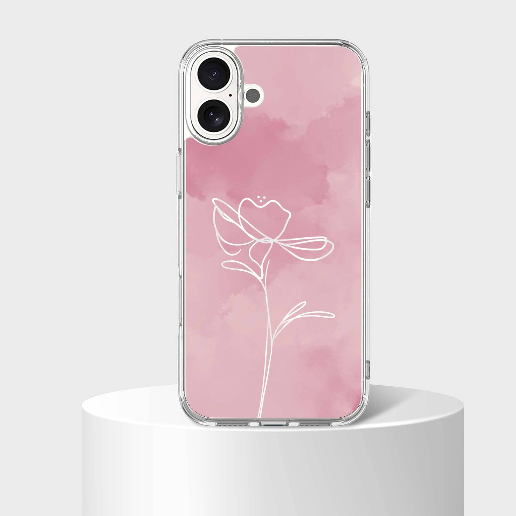 iPhone 16 Case With MagSafe - Pink Flower