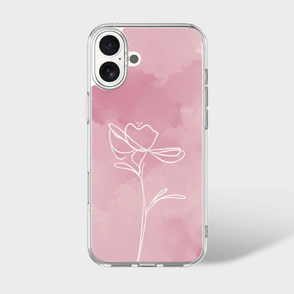 iPhone 16 Case With MagSafe - Pink Flower