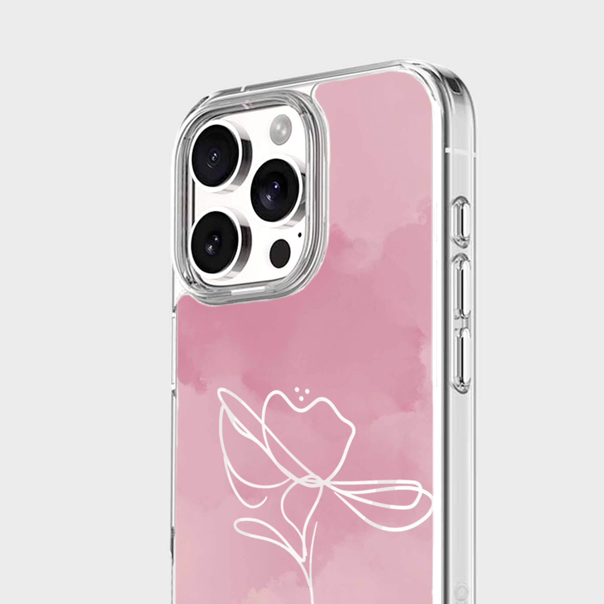 iPhone 16 Pro Case With MagSafe - Pink Flower