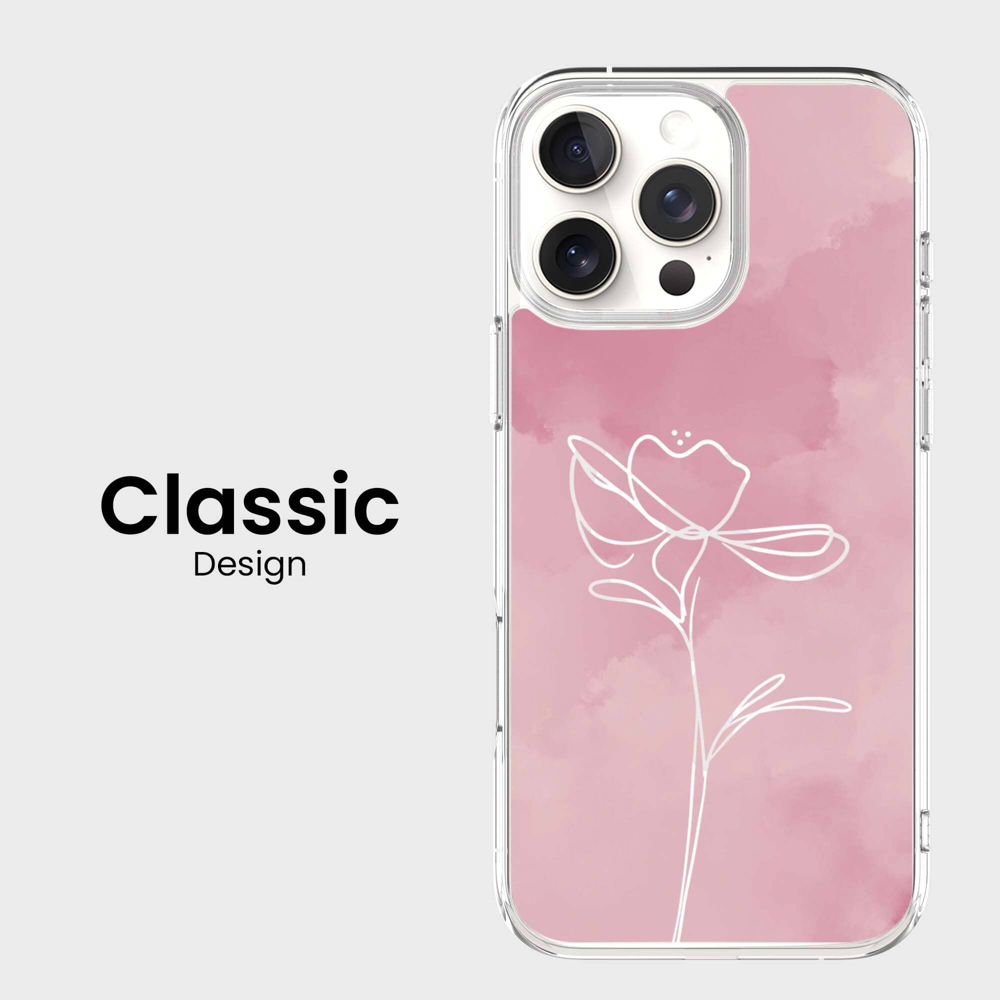 iPhone 16 Pro Max Case With MagSafe - Pink Flower