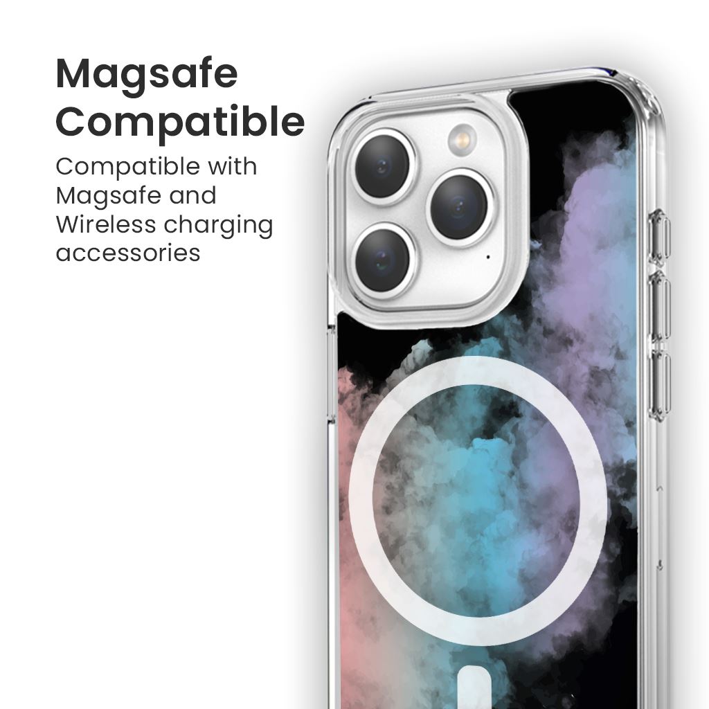 iPhone 15 Pro Max Case With MagSafe - Rainbow Cloud