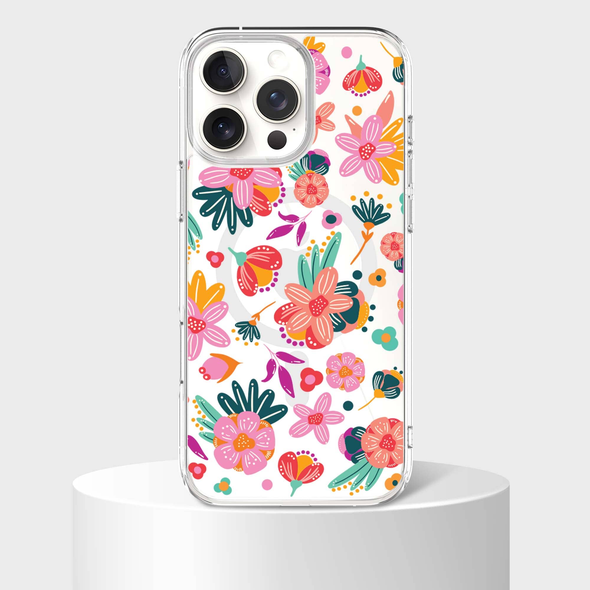 Amazon.com: rongki Floral Case for iPhone 16 Pro Clear Case