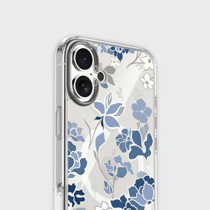 MagSafe iPhone 17 Blue Pattern Clear Case