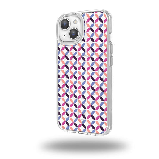 iPhone 15 Clear Case - Pink Celestial Petal Design