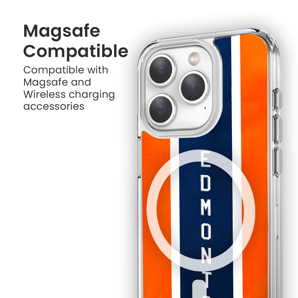 MagSafe iPhone 15 Pro Max Edmonton Design Clear Case