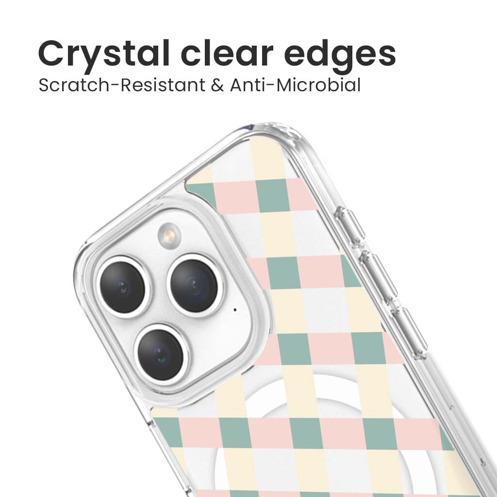 iPhone 15 Pro Max Clear Case - Light Lattice Design