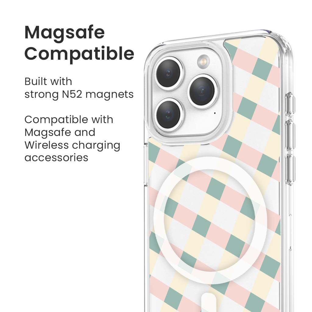 iPhone 15 Pro Max Clear Case - Light Lattice Design