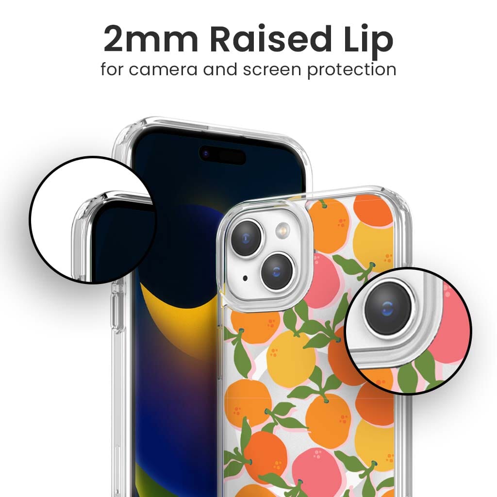 iPhone 15 Clear Case - Orange You Clever Design