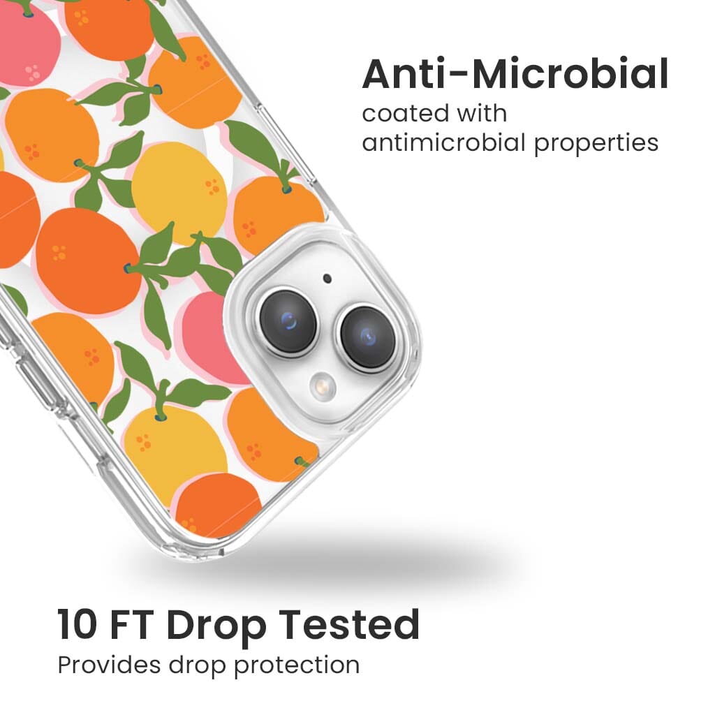 iPhone 15 Clear Case - Orange You Clever Design