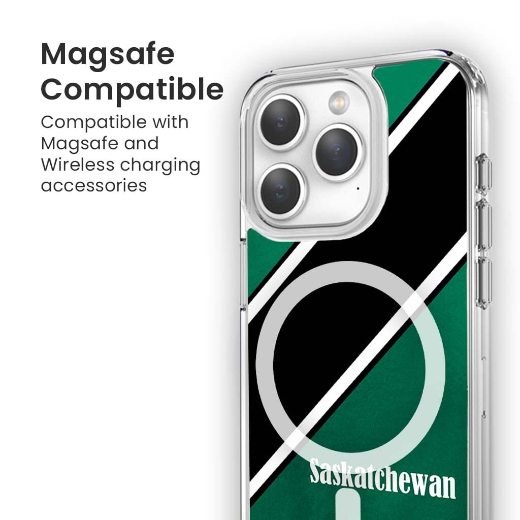 MagSafe iPhone 15 Pro Max Saskatchewan Design Clear Case