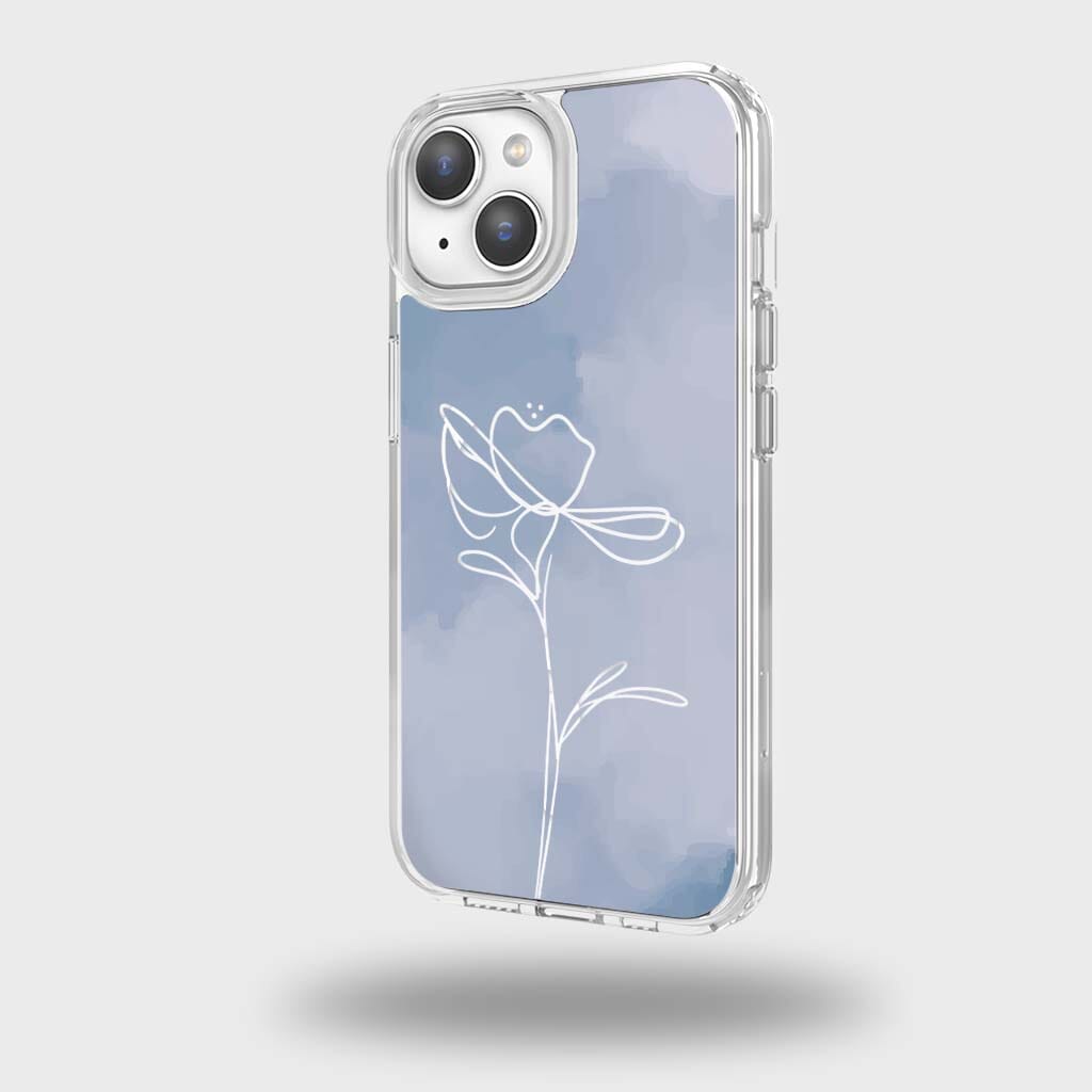 iPhone 16e Case With MagSafe - Blue Flower